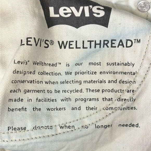 NWT Levi’s 70's Wellthread  Blue Jeans High Waist Slim Straight Leg Size 28 - Picture 13 of 15